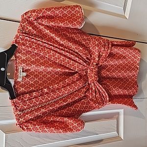 Red floral blouse, size M